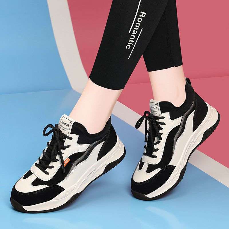 Women's Pretty Fleece-lined Fashionable Platform Running Sneakers