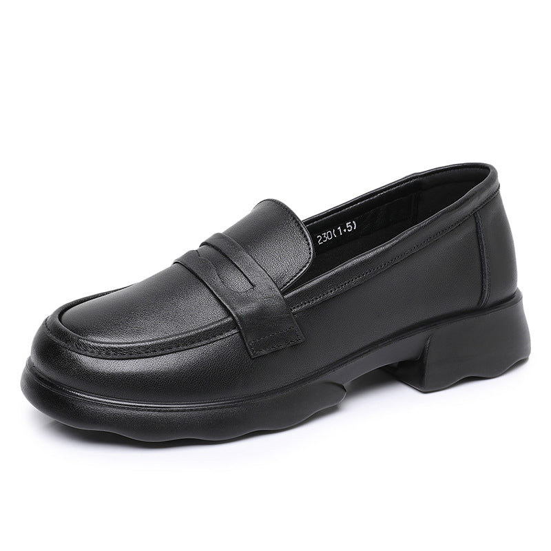 Women's First Layer Cattlehide Fashion Pumps One Pedal Loafers
