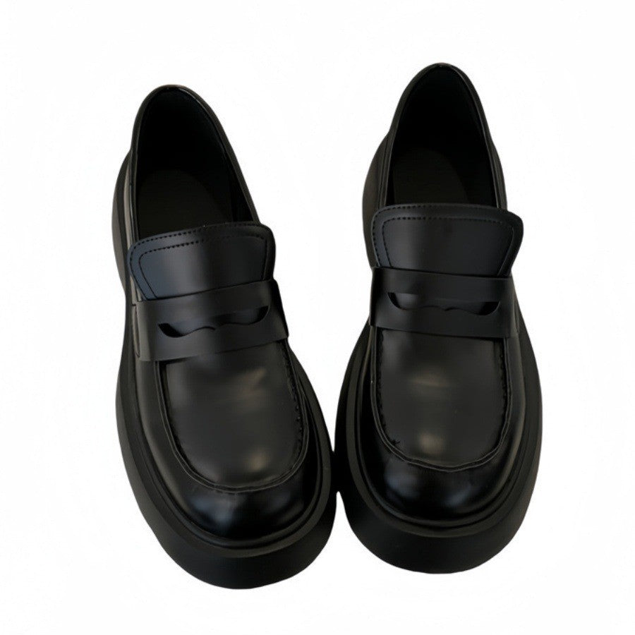 Women's Black Chunky Raise The Bottom Small Women's Fashion Shoes