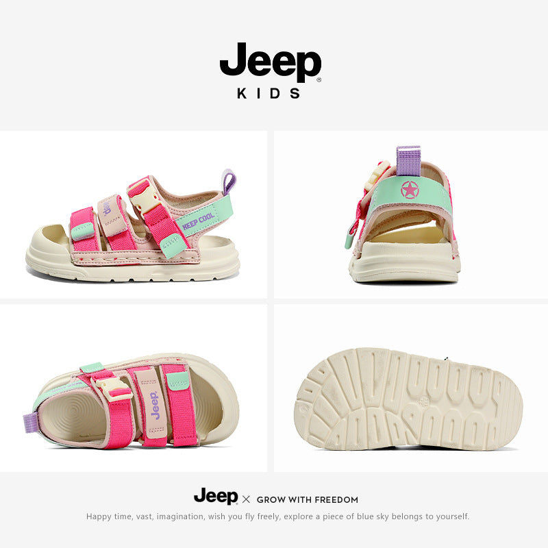 Children's Toe Summer Velcro Soft Bottom Boy Kid's Sandals