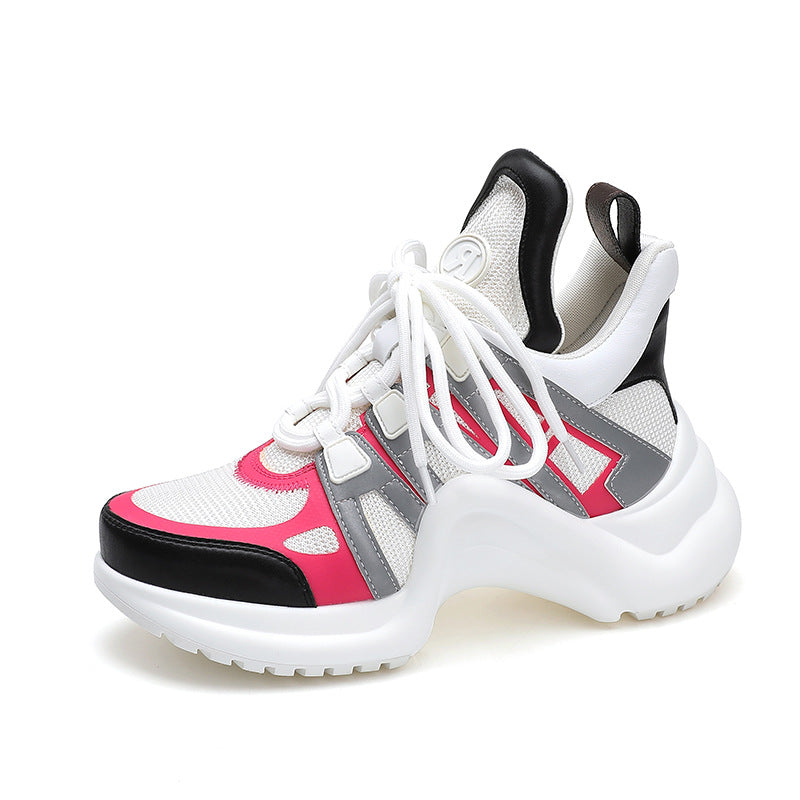 Women's Bow-shaped Dad Platform Height Increasing Breathable Casual Shoes