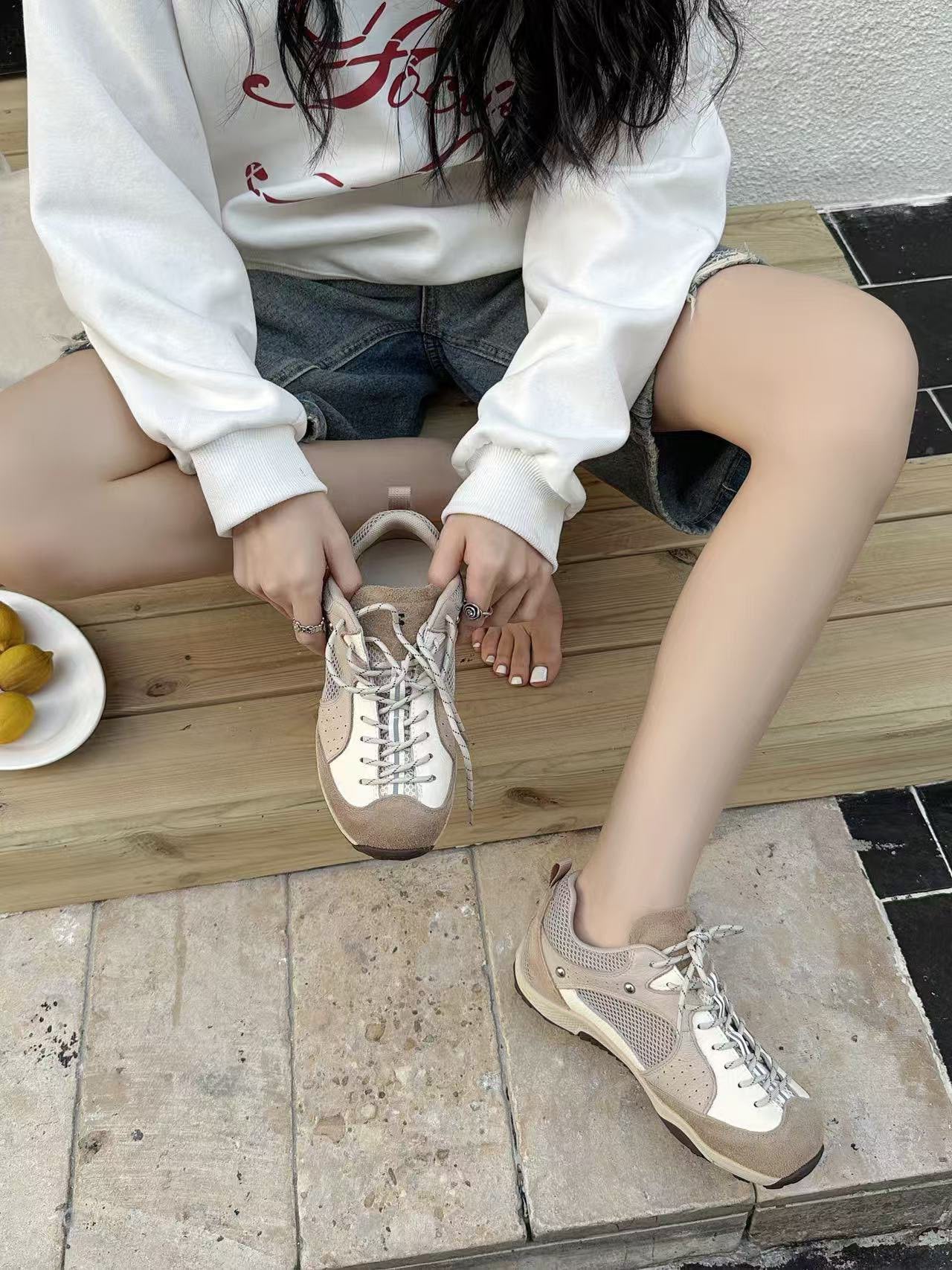Women's Niche Genuine Soft Bottom German Training Sneakers