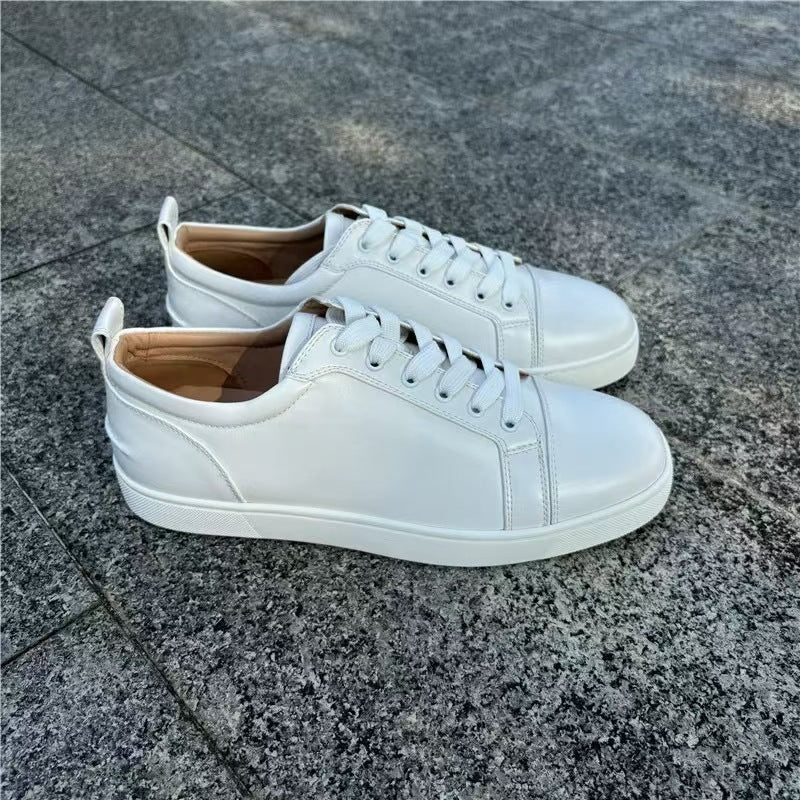 Men's Red Bottom Rhinestone Mixed Nails Men's Board Shoes