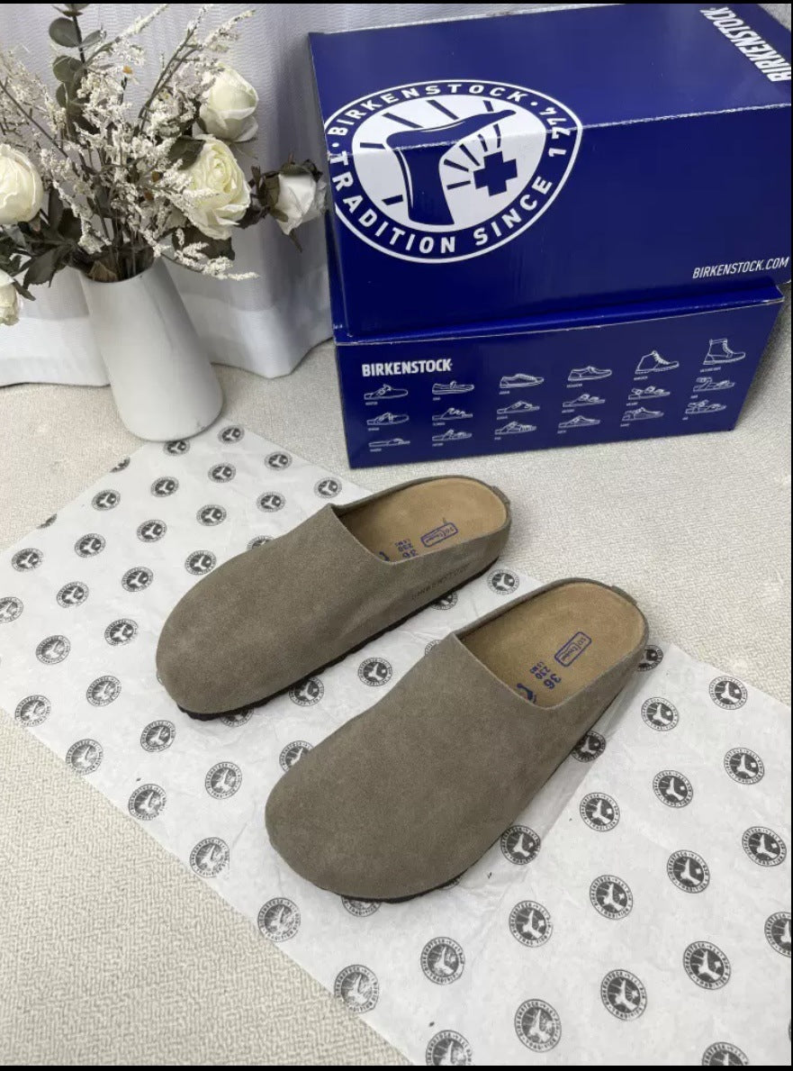 Women's & Men's Genuine Thick Bottom Pedal Toe Cap Thick-soles Slippers