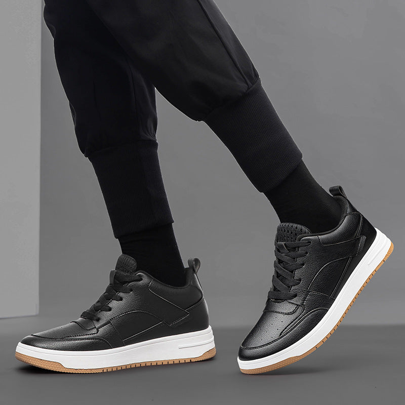 Men's Hight Increasing Invisibly Heightened White Breathable Men's Casual Shoes