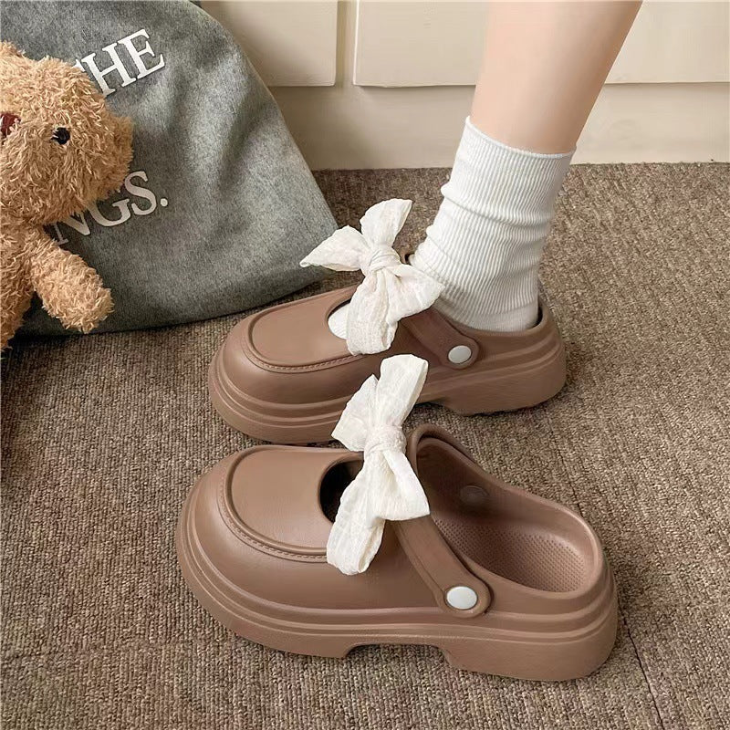 Women's Bowknot Mary Jane Outer Wear Platform Women's Shoes