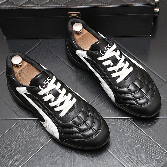 Men's Lightweight Running Comfortable Versatile German Training Male Black White Color Sneakers