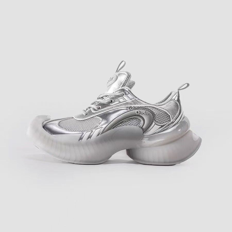 Women's Streamer Running Breathable Thick Sole Increased Casual Shoes