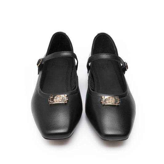 Women's Desai Sheepskin Spring Flat French Mary Casual Shoes