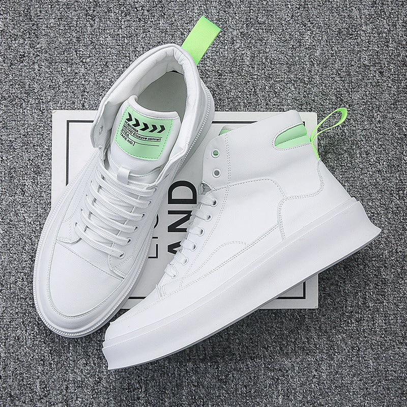 Men's White Fashion European Goods Tide Live Casual Shoes
