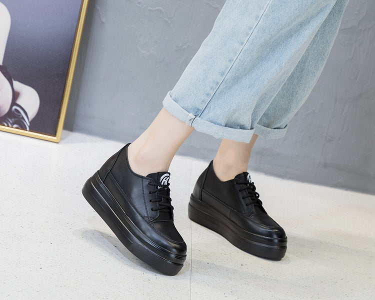 Women's Bottom Thick Retro Small Size Black Heels