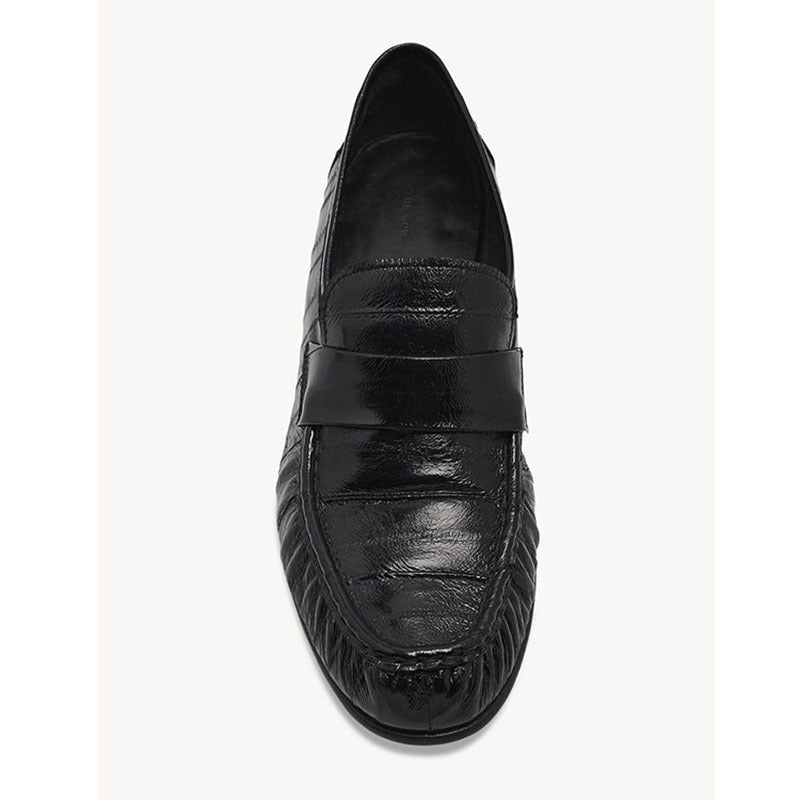 Women's Retro Fashion Genuine Pumps Eel Skin Leather Shoes