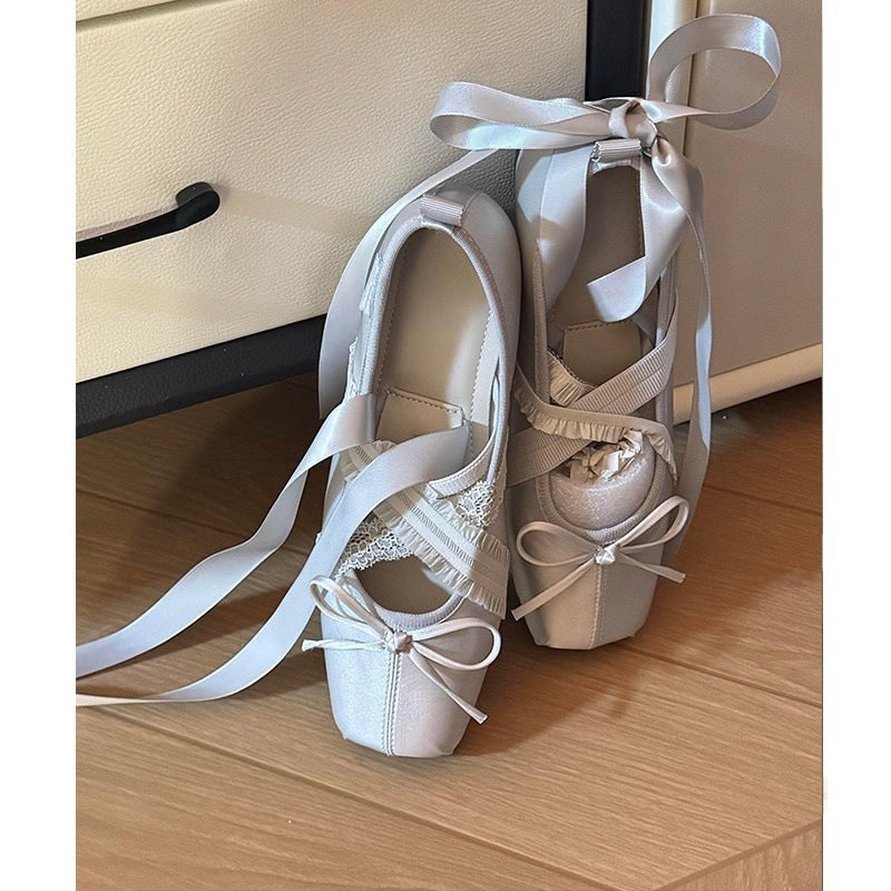 Women's Style Ballet Female Square Toe Mary Women's Casual Shoes