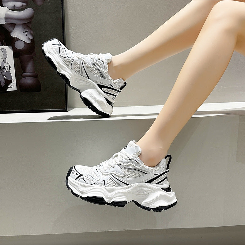 Women's Film Bottom Dad Autumn Thick Breathable Sneakers