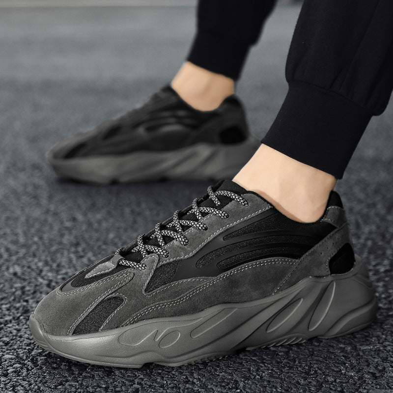 Men's Street Style Retro Platform Dad Breathable Mesh Elevator Wild Men's Sports Shoes