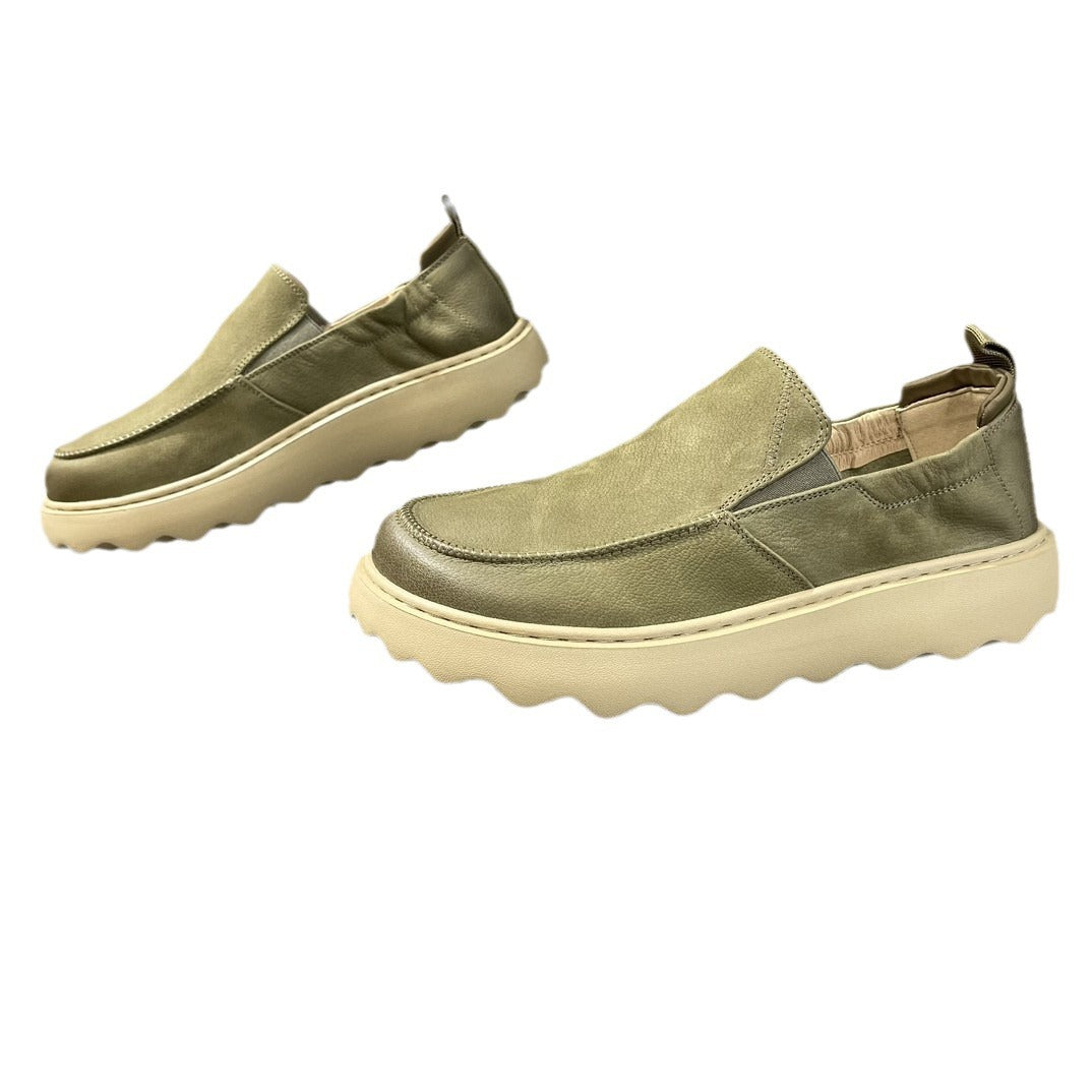 Men's Summer Platform Slip-on Lofter Authentic Hollow Out Travel Breathable Loafers/doug Shoes