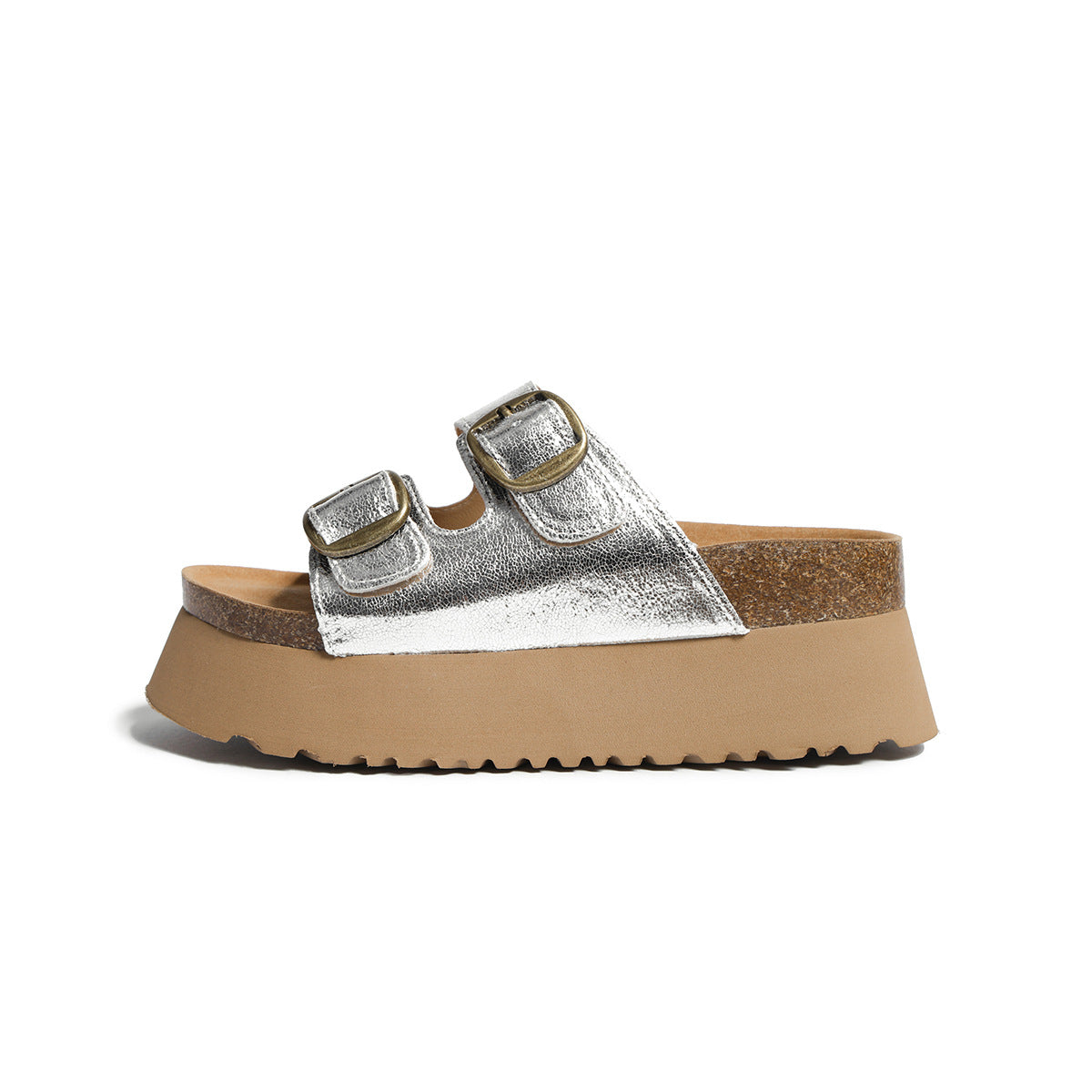 Women's Genuine Summer Wear Short Height Increasing Slippers