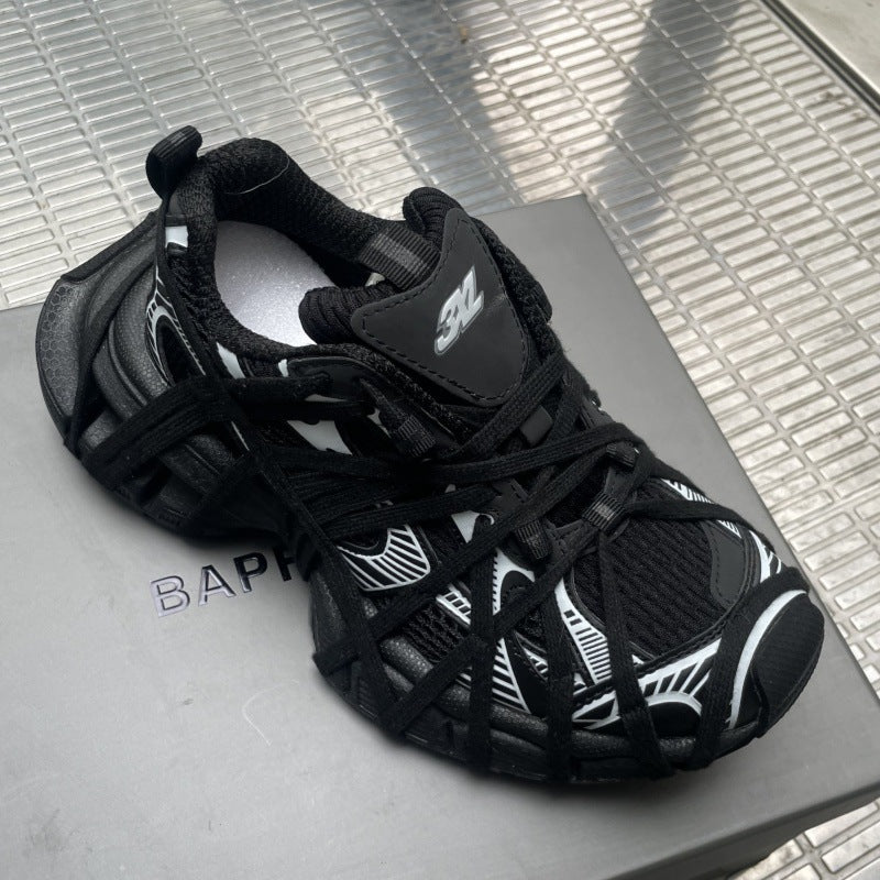 Women's & Men's Distressed Model Style Couple Sports Paris Men's Casual Shoes