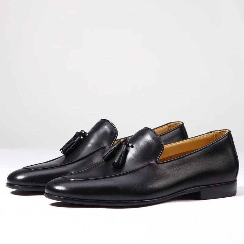 Men's Handmade Genuine Fringed Slip-on British Style Leisure Doug Store Loafers/doug Shoes