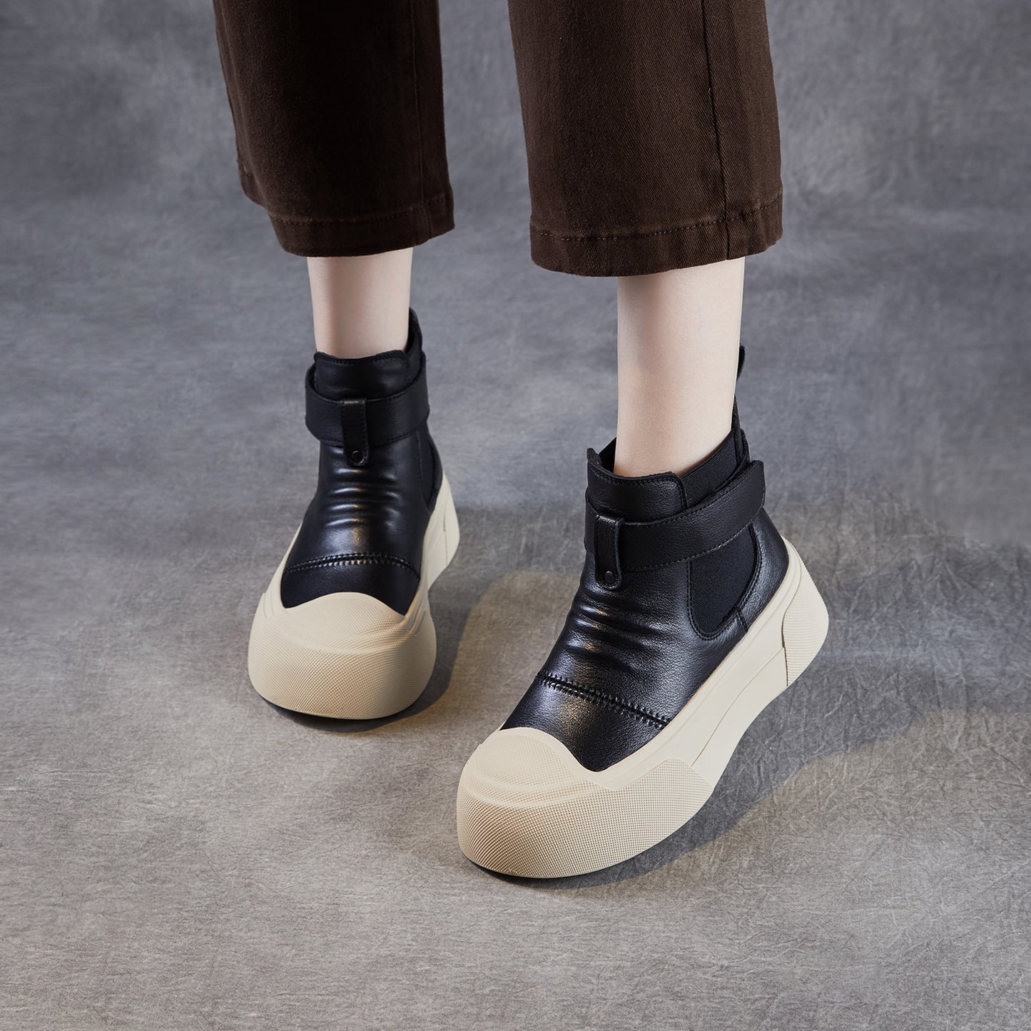 Women's Outdoor Platform Early Autumn Genuine Chelsea Women's Leather Boots