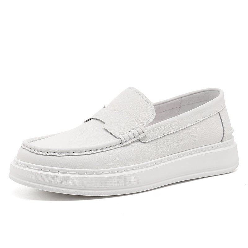 Men's Spring Genuine Slip-on Fashion Soft Bottom Loafers/doug Shoes