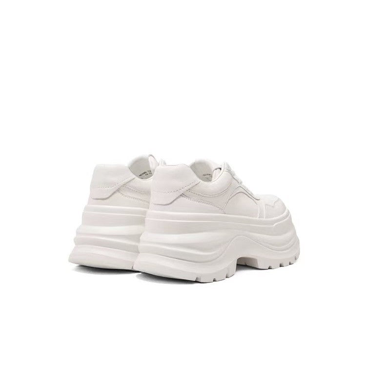 Women's Layer Cowhide Autumn Genuine Platform White Sports Casual Shoes