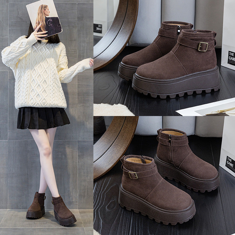 Women's Creative Winter Platform Wedge Frosted Women's Shoes