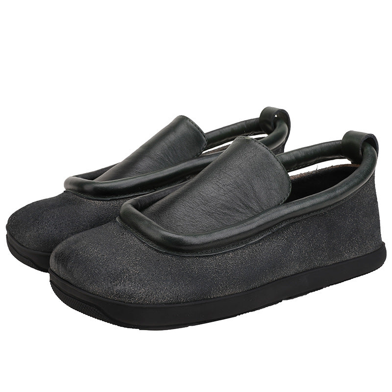 Women's Round Toe Flat Back To Ancient Times Classic Retro Brushed Women's Casual Shoes