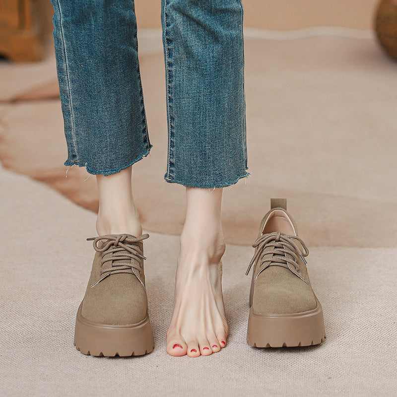 Women's Height Increasing Insole Spring Platform Beanie Women's Casual Shoes