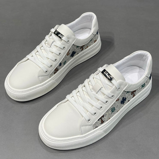 Men's Summer Low-cut Genuine Trendy White Breathable Men's Board Shoes