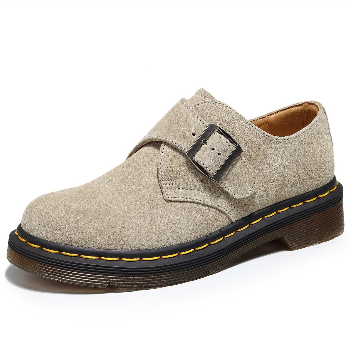 Women's & Men's Suede Genuine British Style Buckle Ankle Women's Casual Shoes