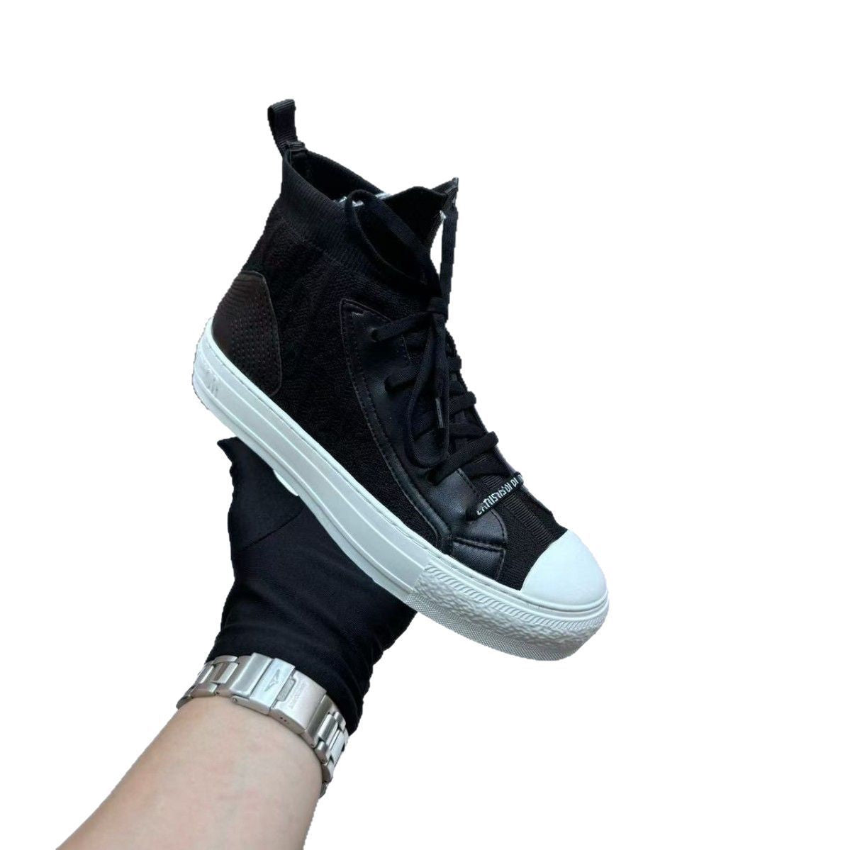 Women's Letter Presbyopic Embroidered Sports Leisure White Canvas Shoes