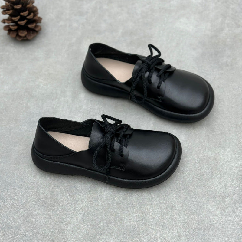 Women's Retro Artistic Round Toe Flat Bottom Two-way Women's Casual Shoes
