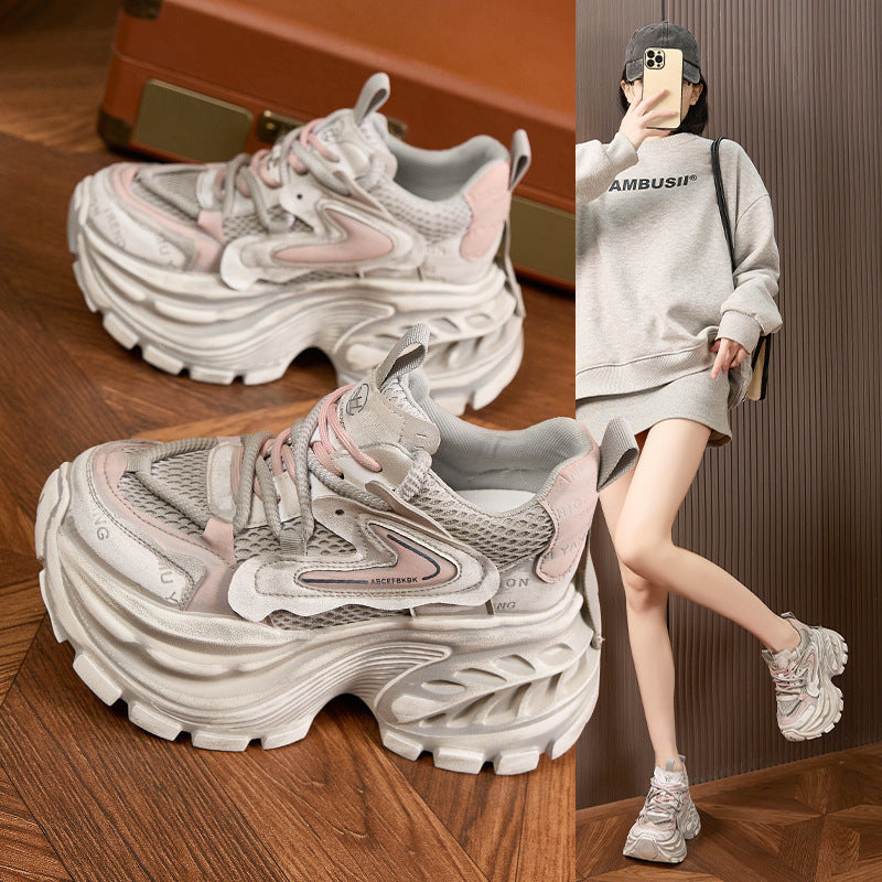 Women's Platform Dad Spring Height Increasing Insole Women's Sports Shoes