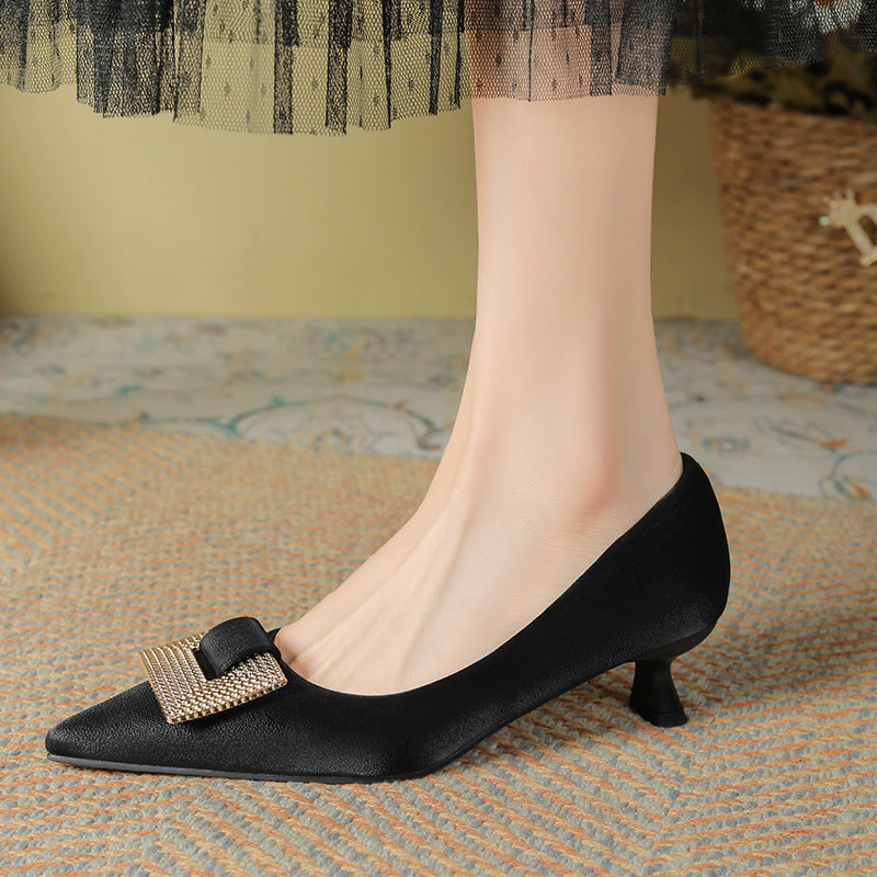 Women's Pointed High Elegant British Style Inner Match Women's Fashion Shoes
