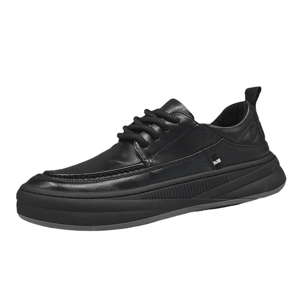 Men's Layer Cowhide Head Tilt Clown Fashionable Genuine Cute Sneakers