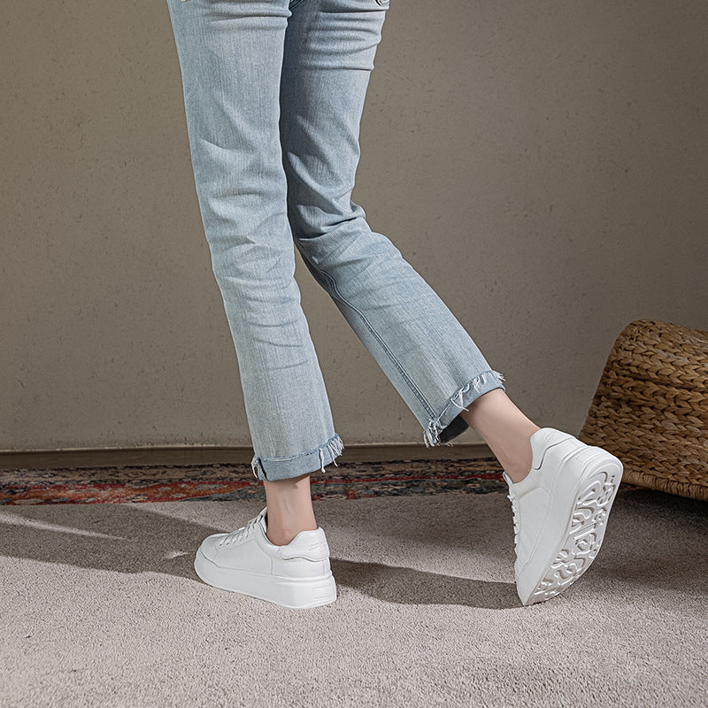 Women's Autumn White Inner Match Skirt Light Delicate Women's Casual Shoes