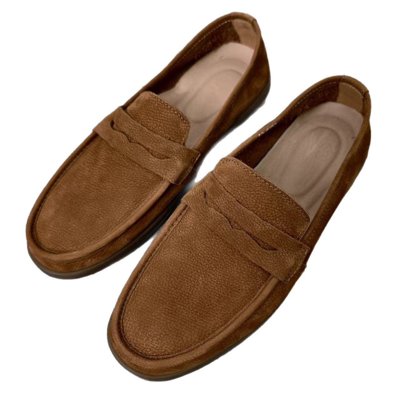 Men's Layer Cowhide Retro Slip-on Easy To Loafers/doug Shoes