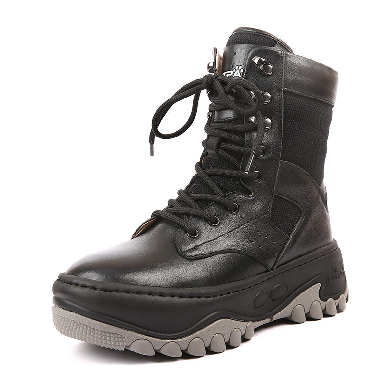 Women's Winter Real Fur Integrated Wool Warm Platform Plus Snow Boots