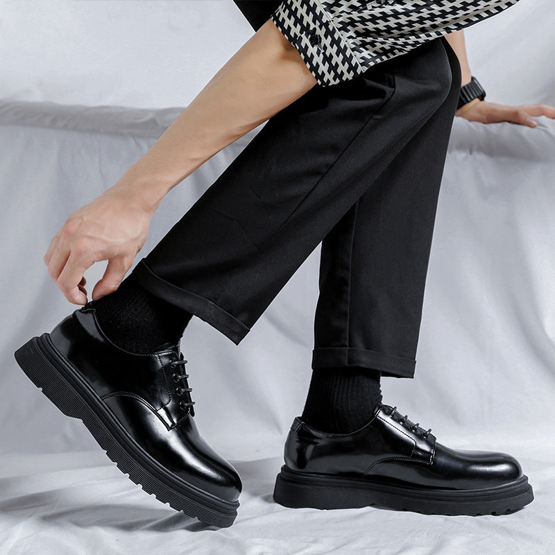 Men's Spring Business Formal Wear British Style Trendy Dress Groom Leather Shoes