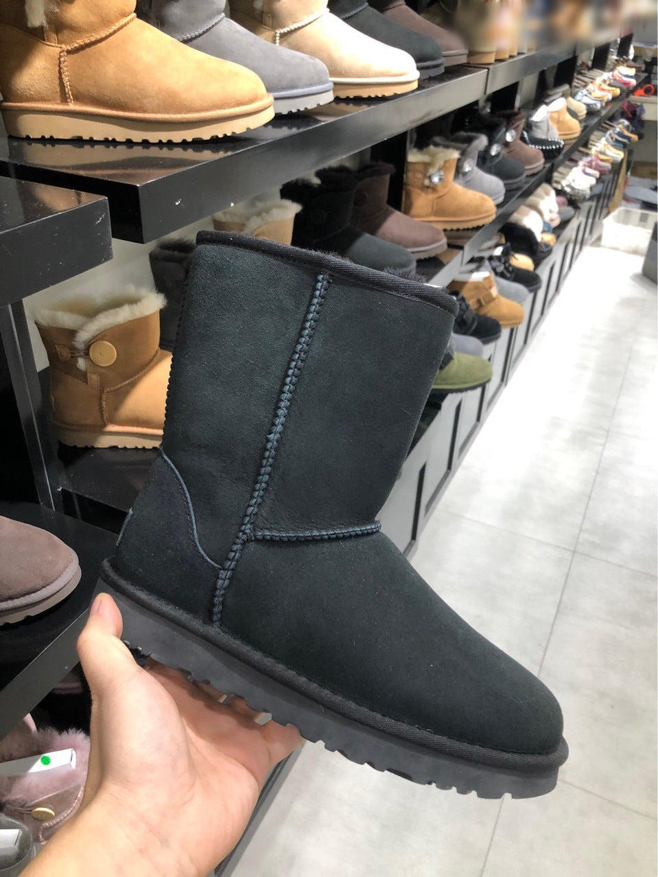 Women's Top Version Waterproof Mulberry Slope Sheepskin Snow Boots