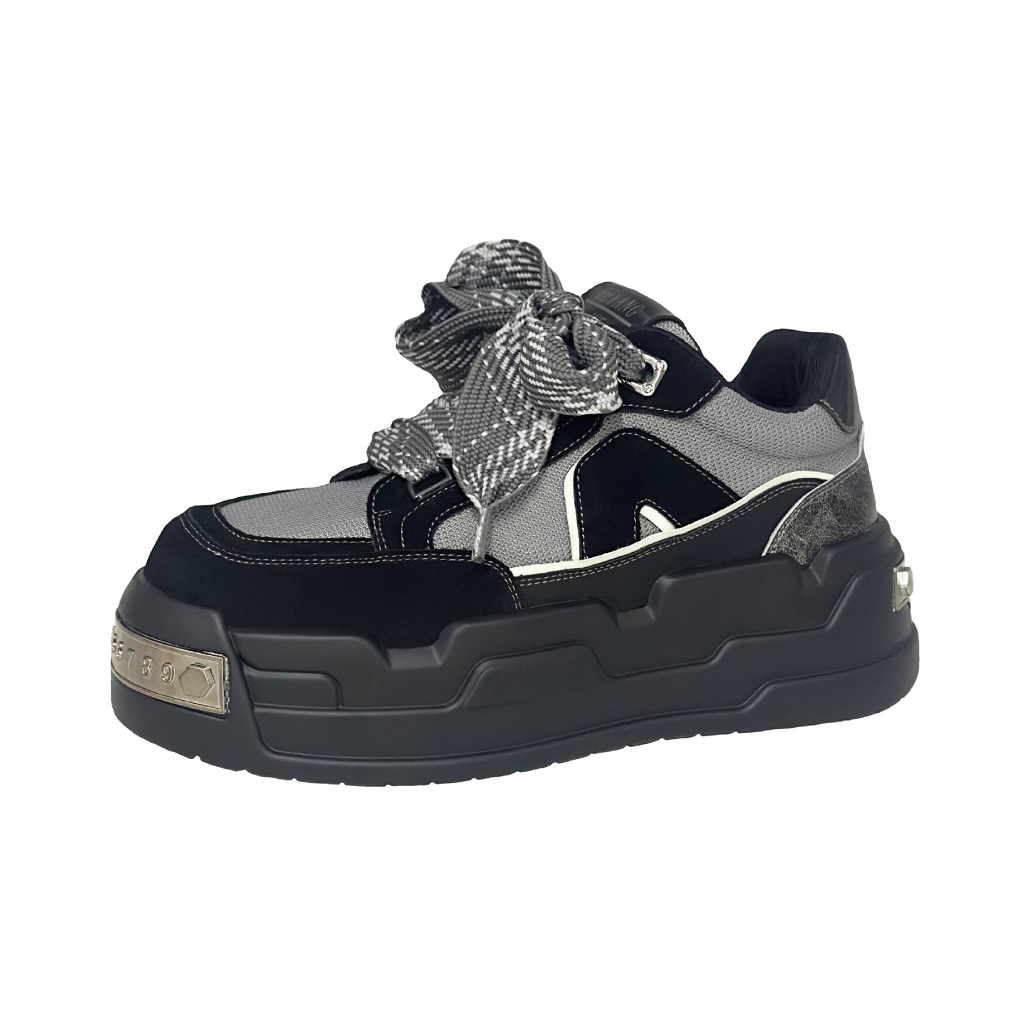 Men's Design Black Platform Height Increasing Comfortable Sports Men's Casual Shoes