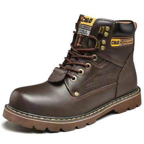 Men's Classic Steel Toe Cowhide Winter Old Boots
