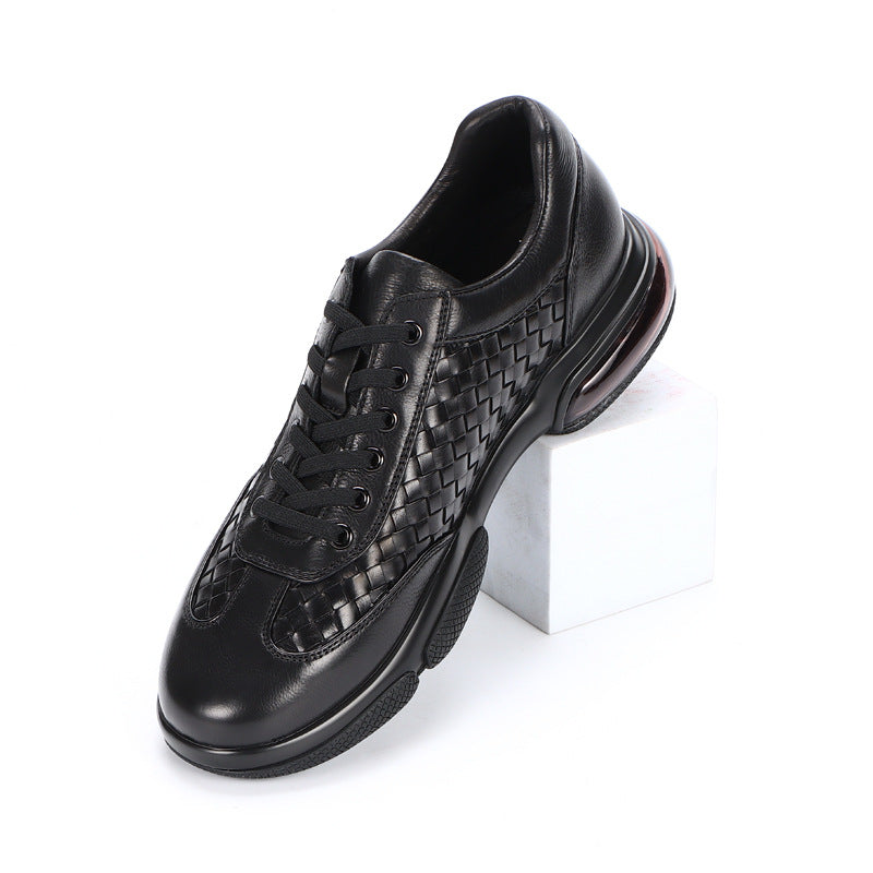 Men's Summer Fashion Sports Shock Absorption Cushion Leather Shoes