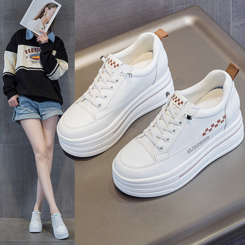 Women's Fashion Lace Up Printed Raise The Bottom Women's Casual Shoes