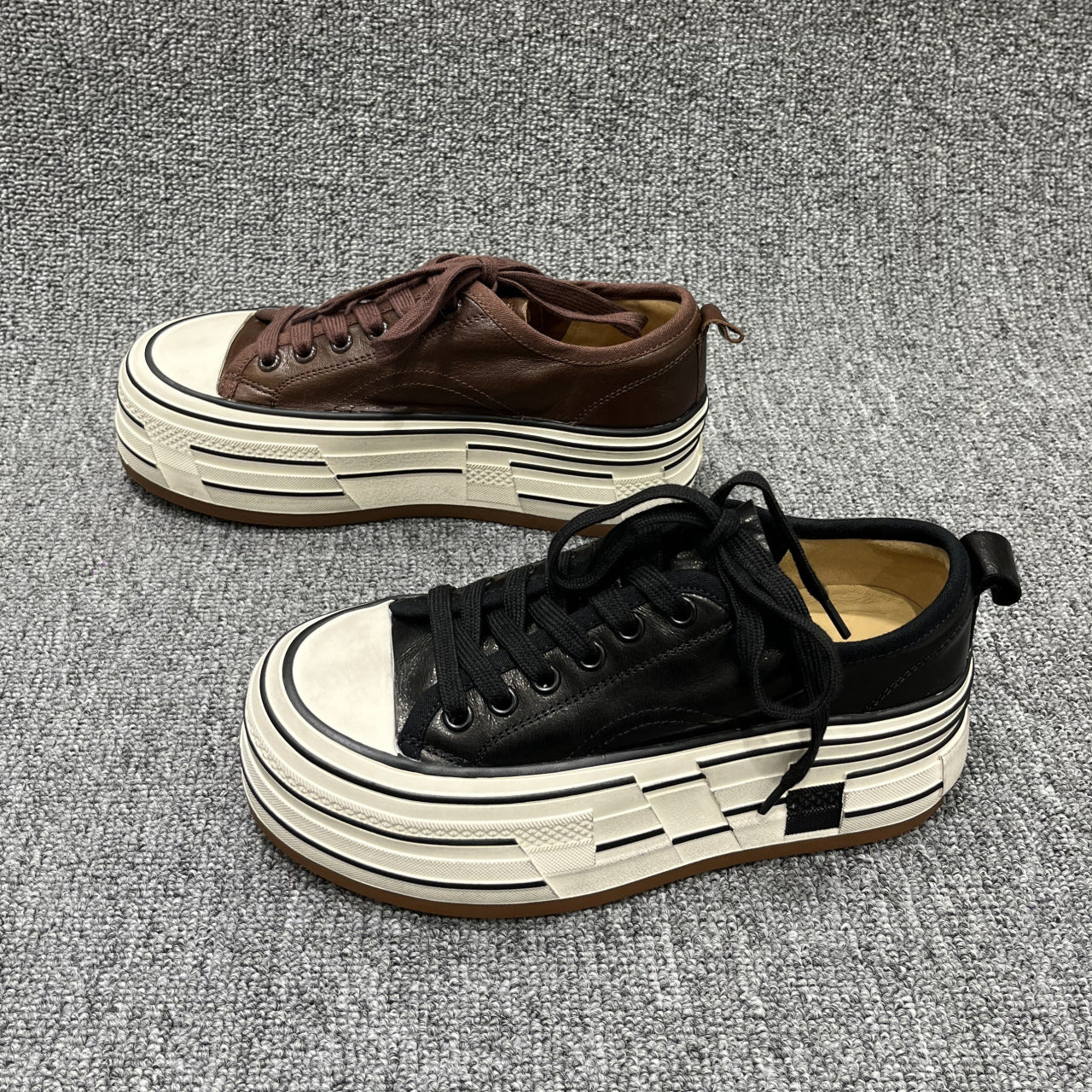 Women's Lace Up Increased Board European Goods Women's Sports Shoes