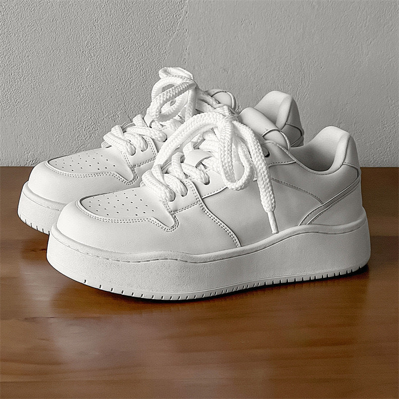 Women's & Men's Lovers Retro Gray Platform Hight Increasing National Men's Board Shoes
