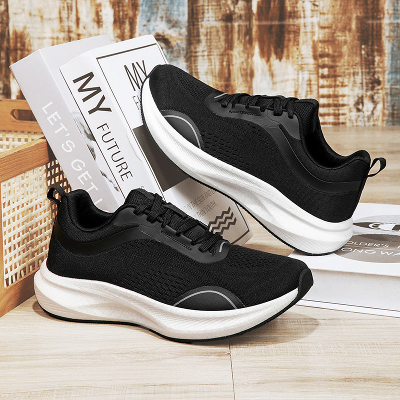 Men's Last Big Head Lightweight Breathable Mesh Marathon Rebound Help Men's Sports Shoes
