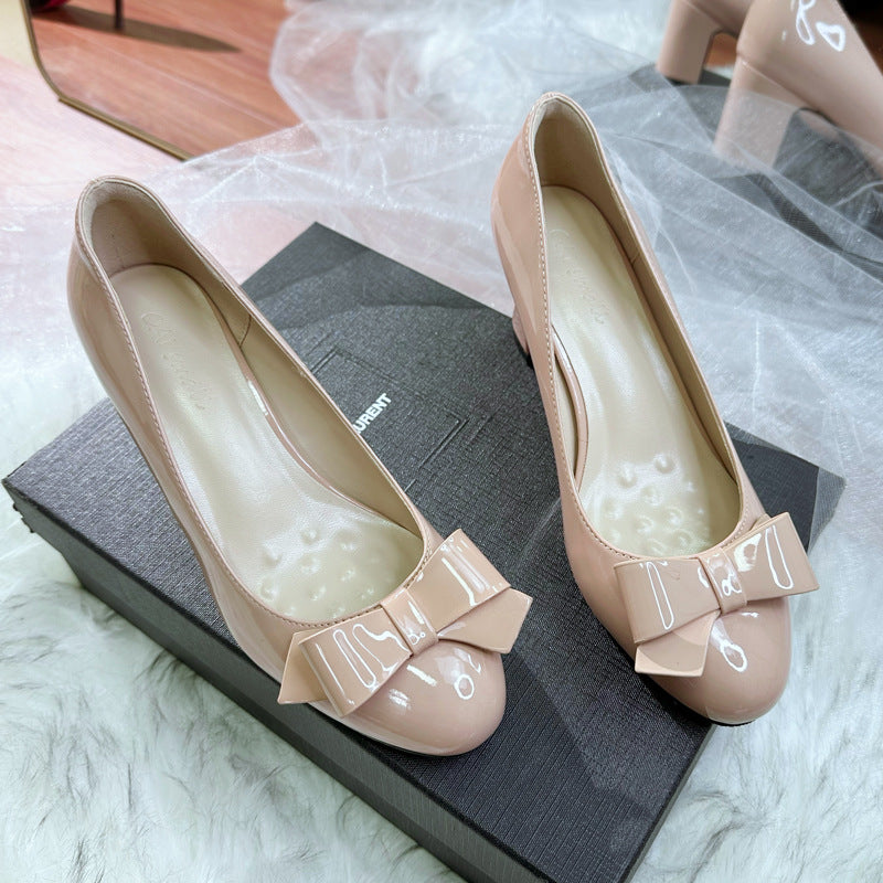 Bowknot High Shallow Mouth Sweet Elegance Pumps Heels