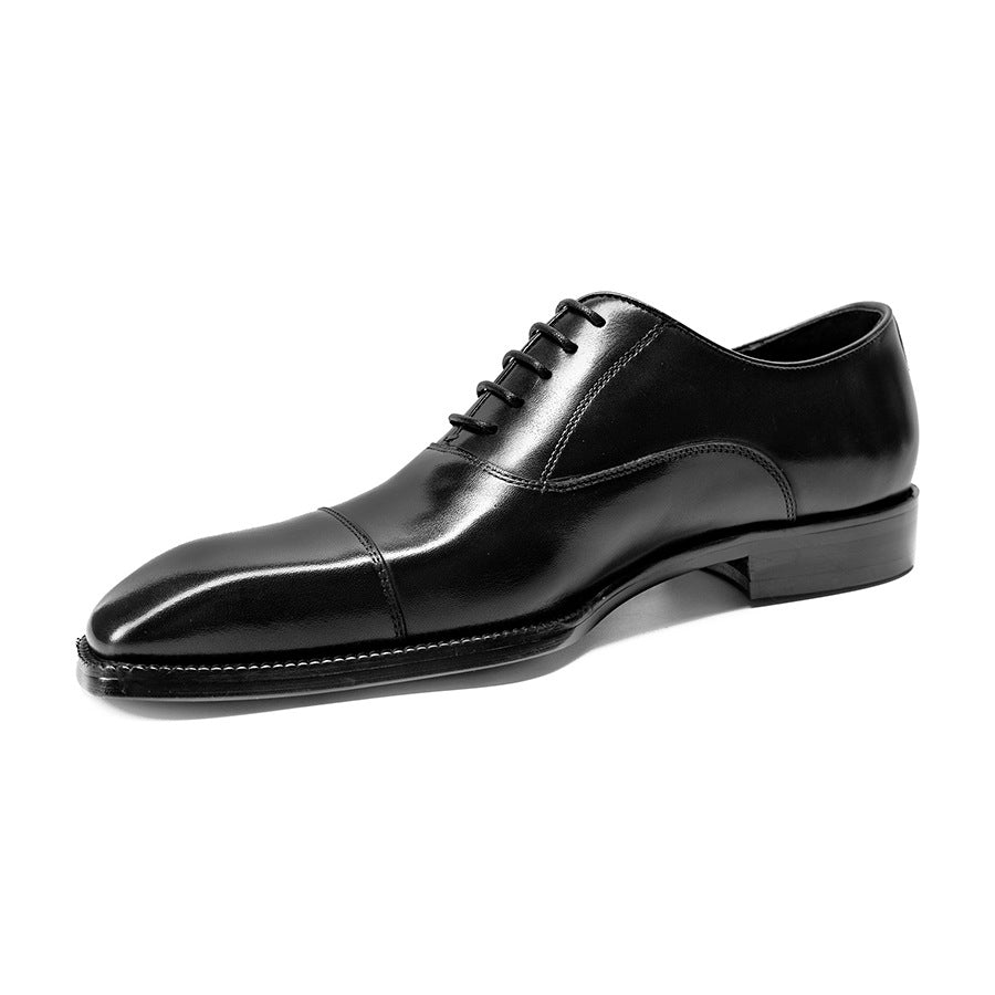 Men's Formal Wear Square Toe High-grade Cowhide Men's Business Leather Shoes